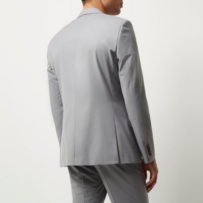 Grey skinny suit jacket
